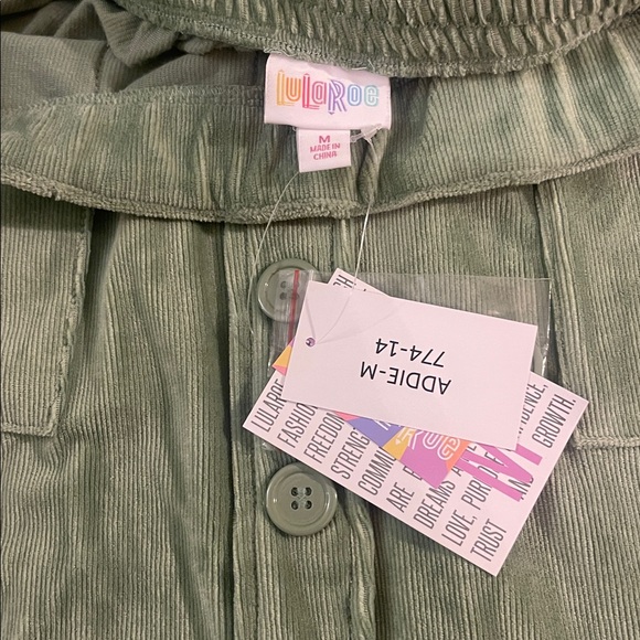 LuLaRoe Olive Button-Front Mini Skirt - Picture 2 of 6